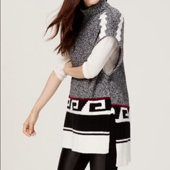 Loft Geo Blanket Sweater. - Picture 1 of 5